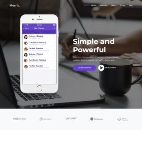 Morris – WordPress App & Product Landing Page