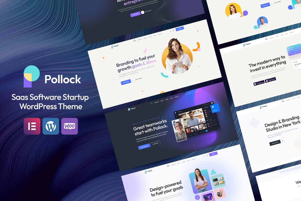 Pollock – SaaS Software Startup WordPress Theme