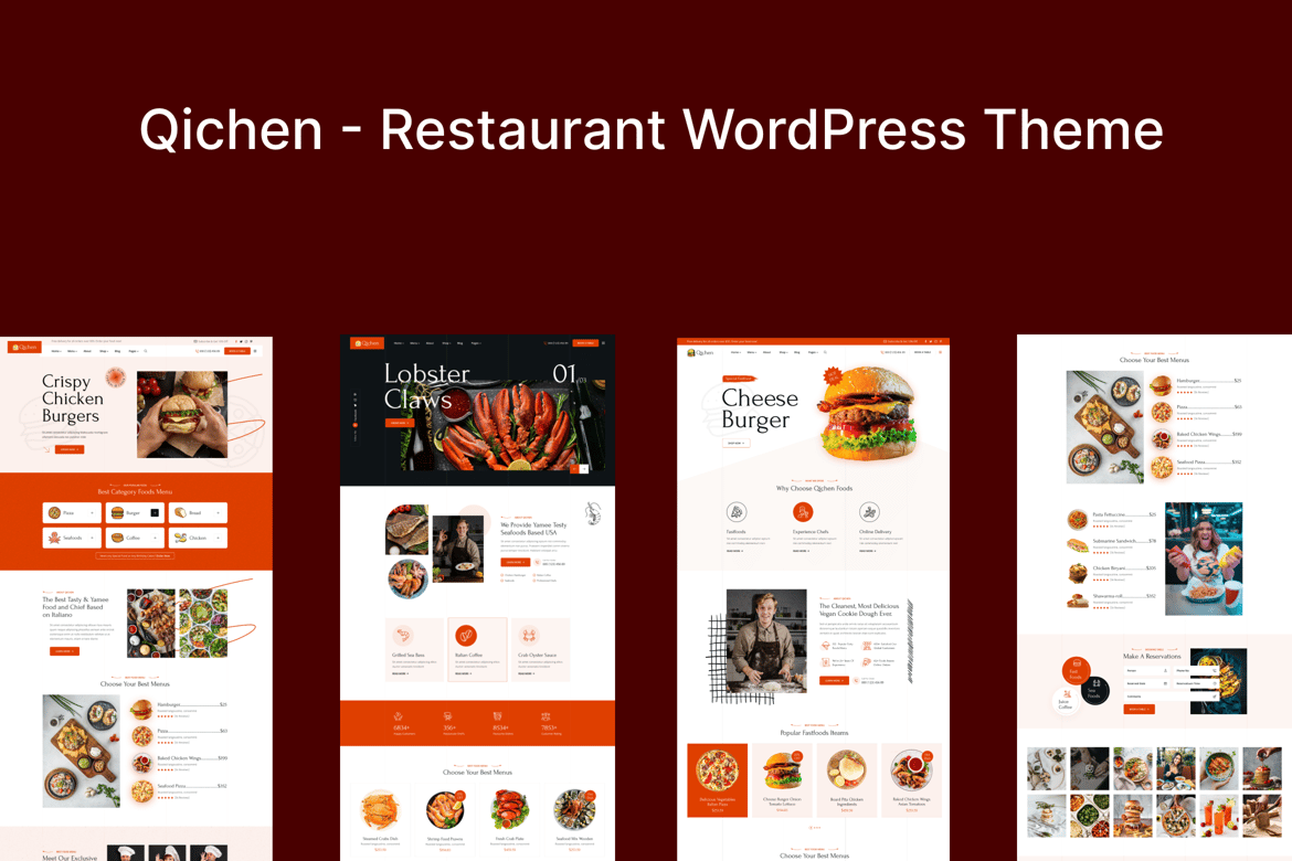 Restaurant WordPress Theme – Qichen