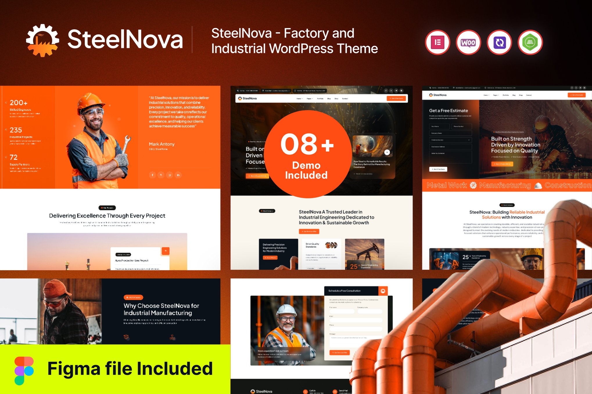 SteelNova – Factory & Industrial WordPress Theme