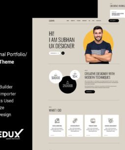 Subhan – Personal Portfolio/Resume WordPress Theme