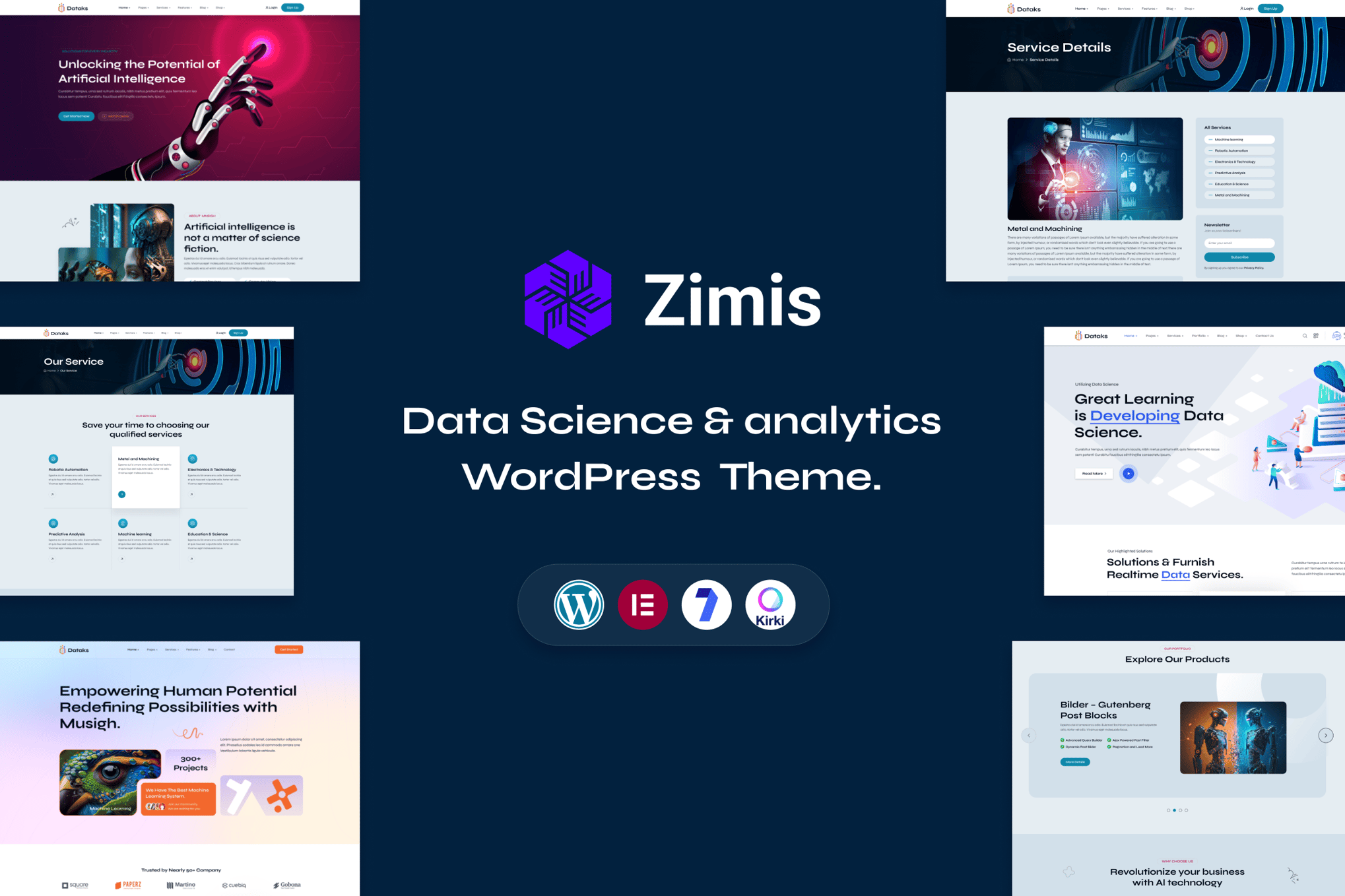 Zimis – Data Science & Analytics WordPress Theme