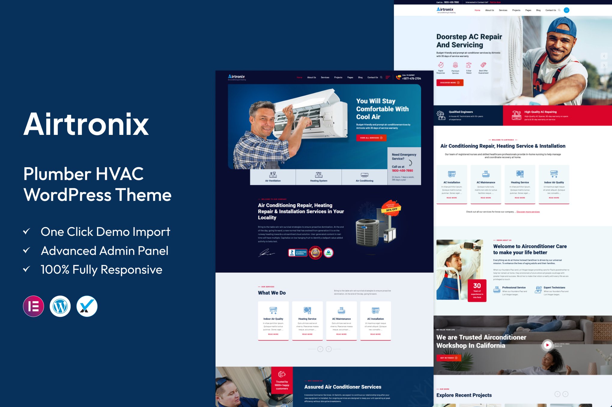 Airtronix – Plumber, HVAC, and Repair WordPress Theme