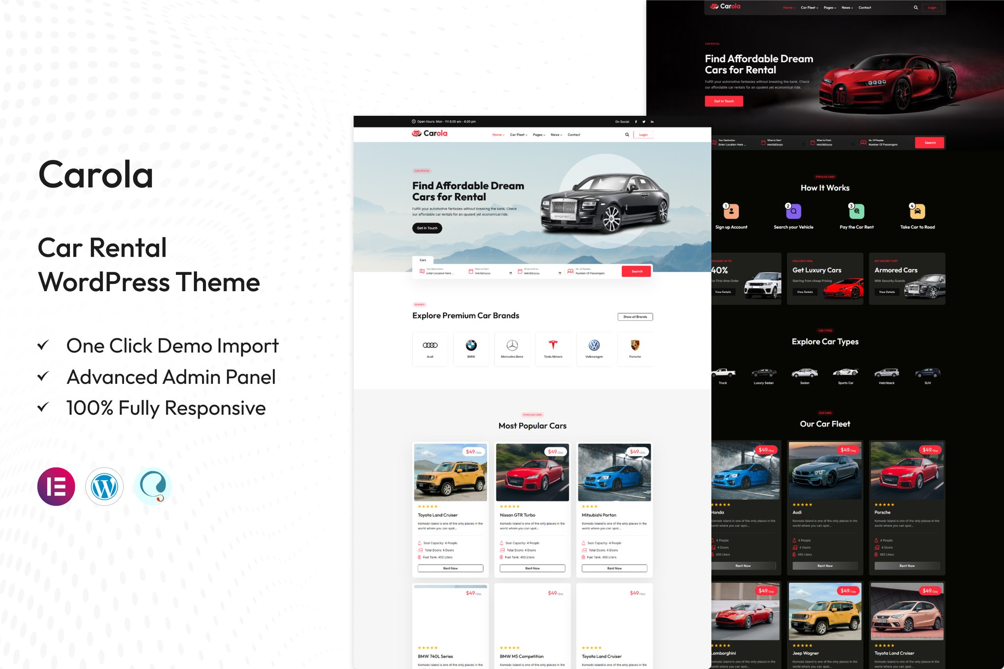 Carola – Car Rental WordPress Theme