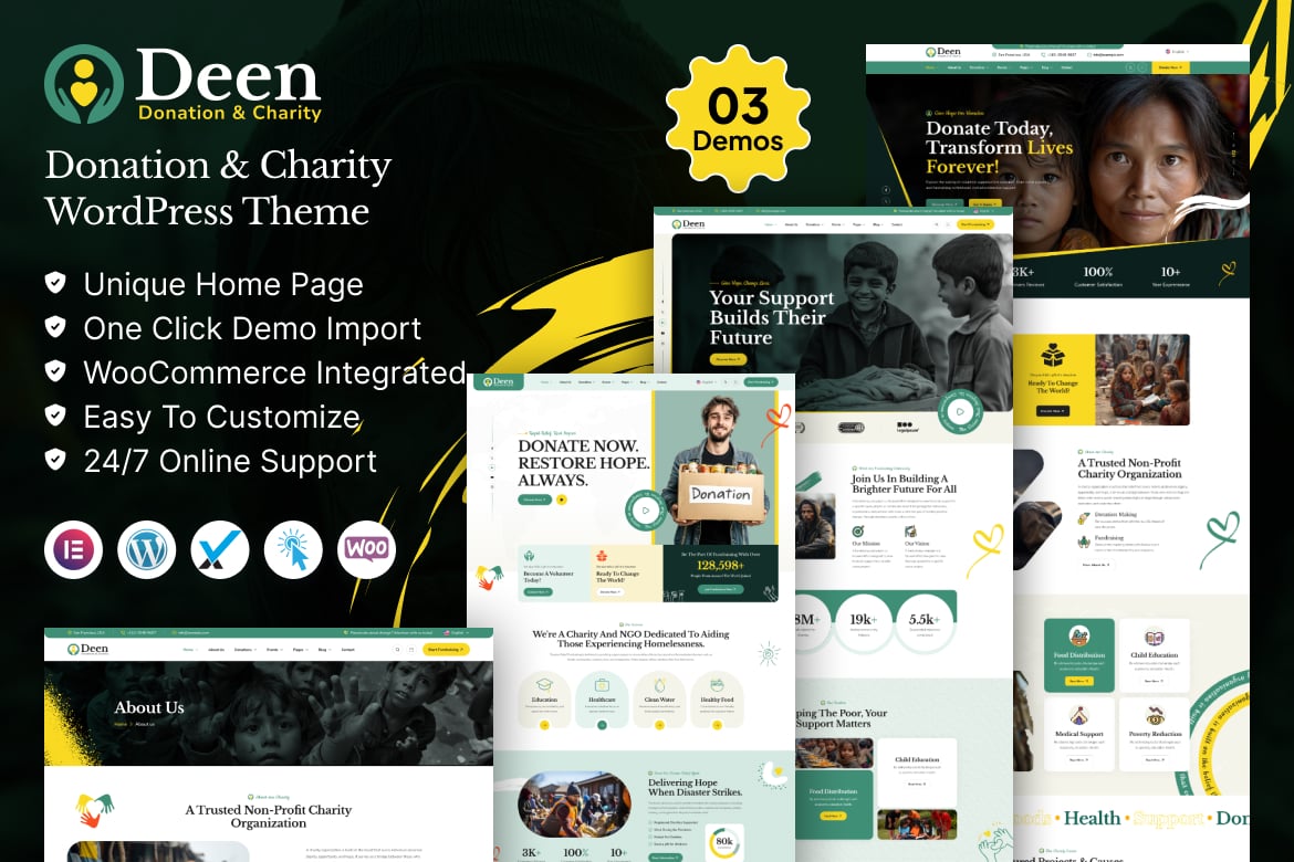 Deen – WordPress Theme for Donations and Charity