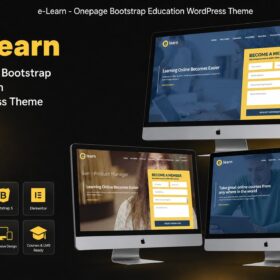 e-Learn – Onepage Bootstrap Education WordPress