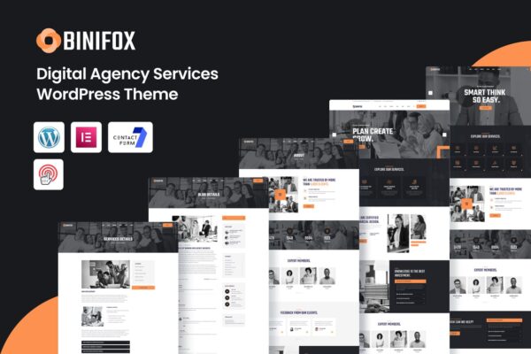Binifox – Digital Agency Services WordPress Theme