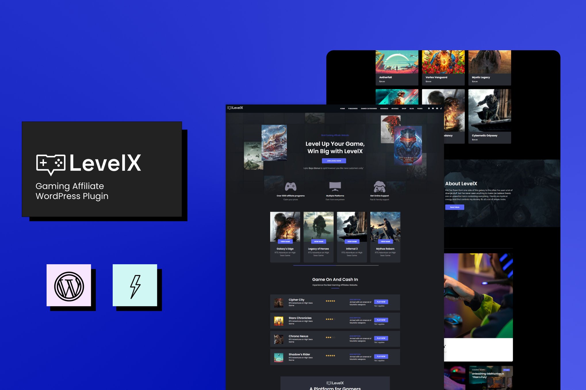 LevelX – Gaming Affiliate WordPress Theme