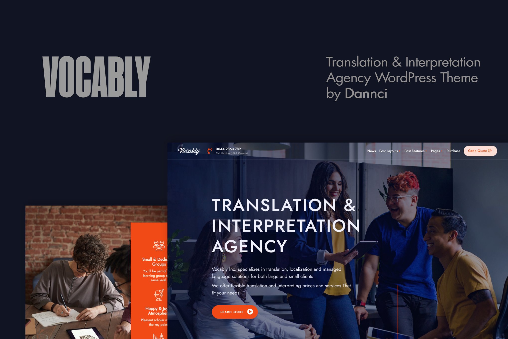 Vocably – Translation, Interpretation Agency Theme